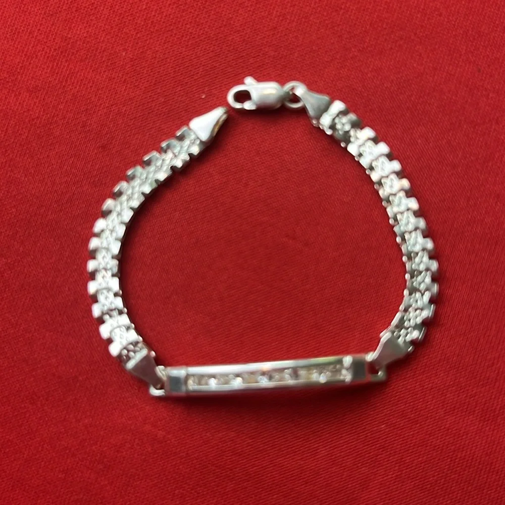 925 fine silver girl‎ bracelet with zircon stones - Picture 14 of 14